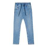 Diesel Jeans Tinta Unita con Elastico In Vita per Bambino 00J3AJ AZZURRO DIESEL 