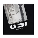 Diesel Shirt Girocollo tinta unita con Stampa Nero per Bambino 00J4P8 NERO DIESEL 