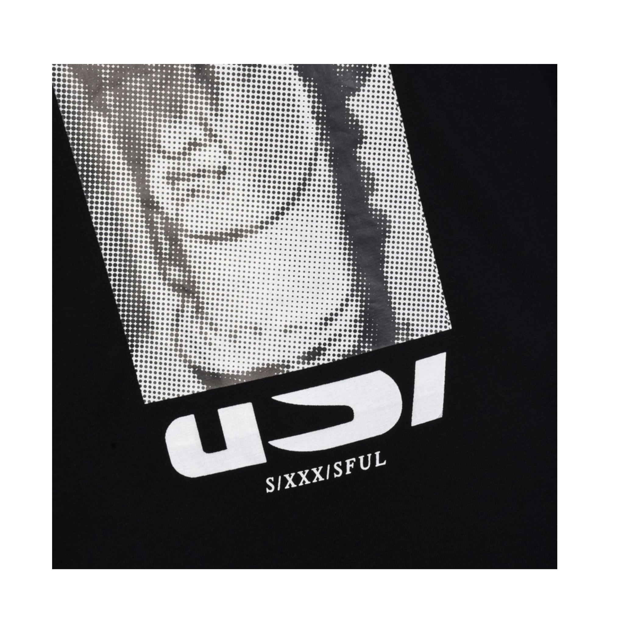 Diesel Shirt Girocollo tinta unita con Stampa Nero per Bambino 00J4P8 NERO DIESEL 
