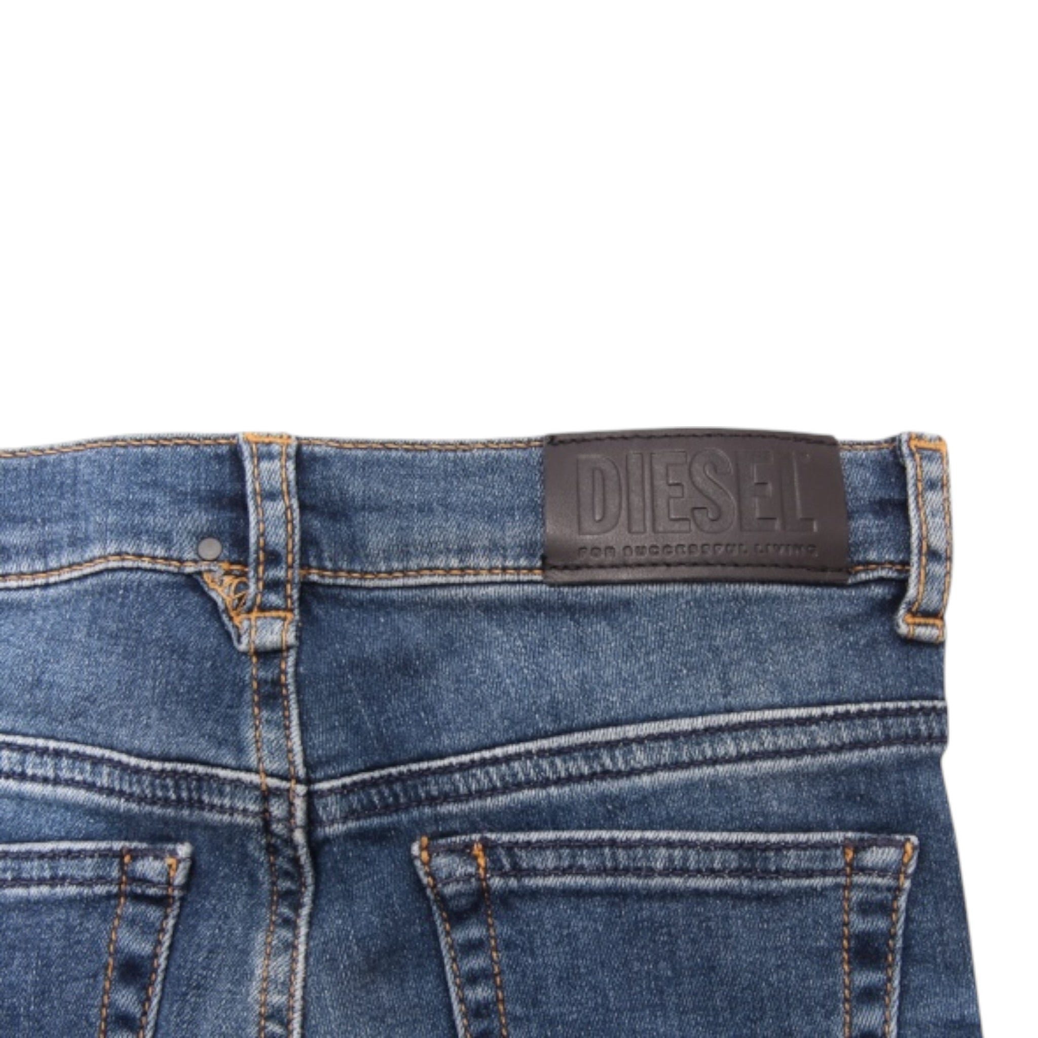 Diesel Jeans tinta unita con Girovita Regolabile Blu per Bambino 00J4ZX BLU DIESEL 