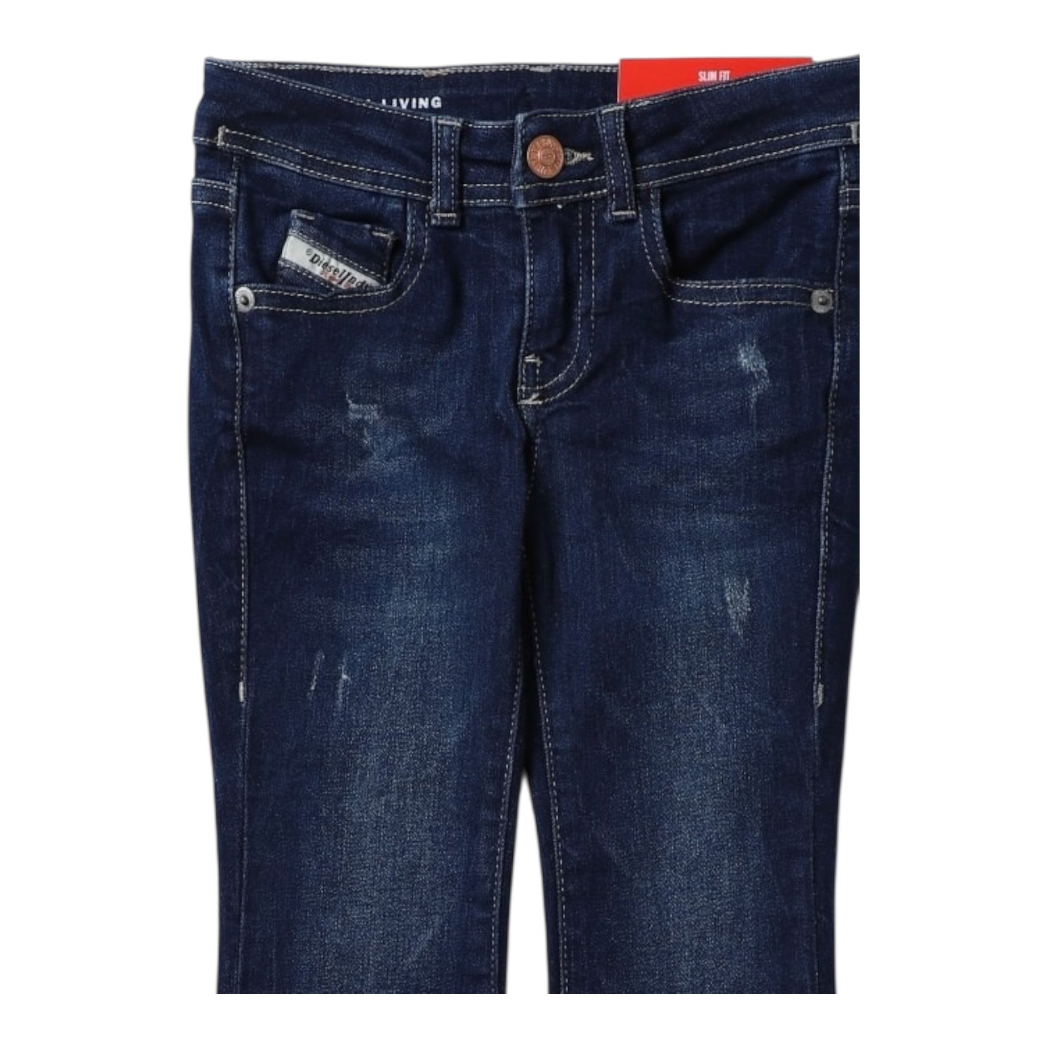 Diesel Jeans Tinta Unita Modello A Zampa per Bambina J00815 BLU DIESEL 