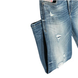Diesel Jeans tinta unita con Strappi Azurro per Bambino J00817 AZZURRO DIESEL 