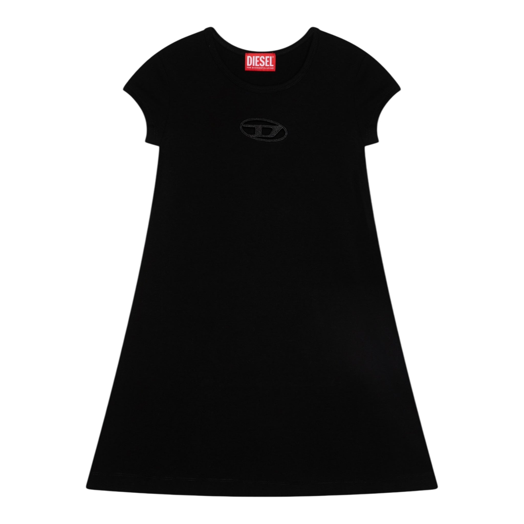 Diesel Abito Mezza Manica Tinta Unita per Bambina J01820 NERO DIESEL 
