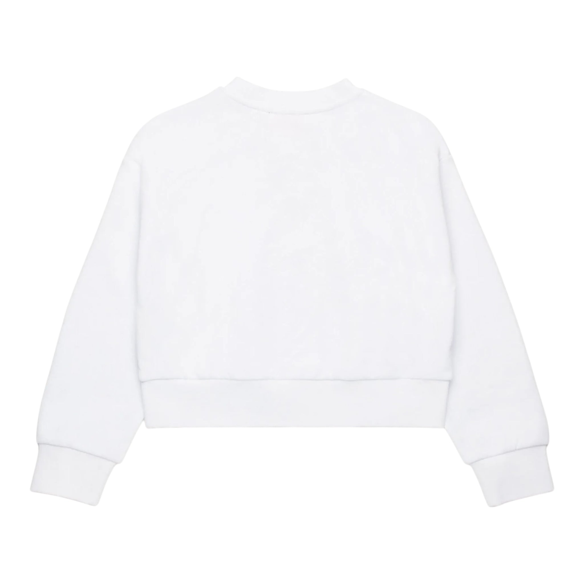 Diesel Felpa Chiusa Girocollo Tinta Unita con Logo per Bambina J01826 BIANCO DIESEL 