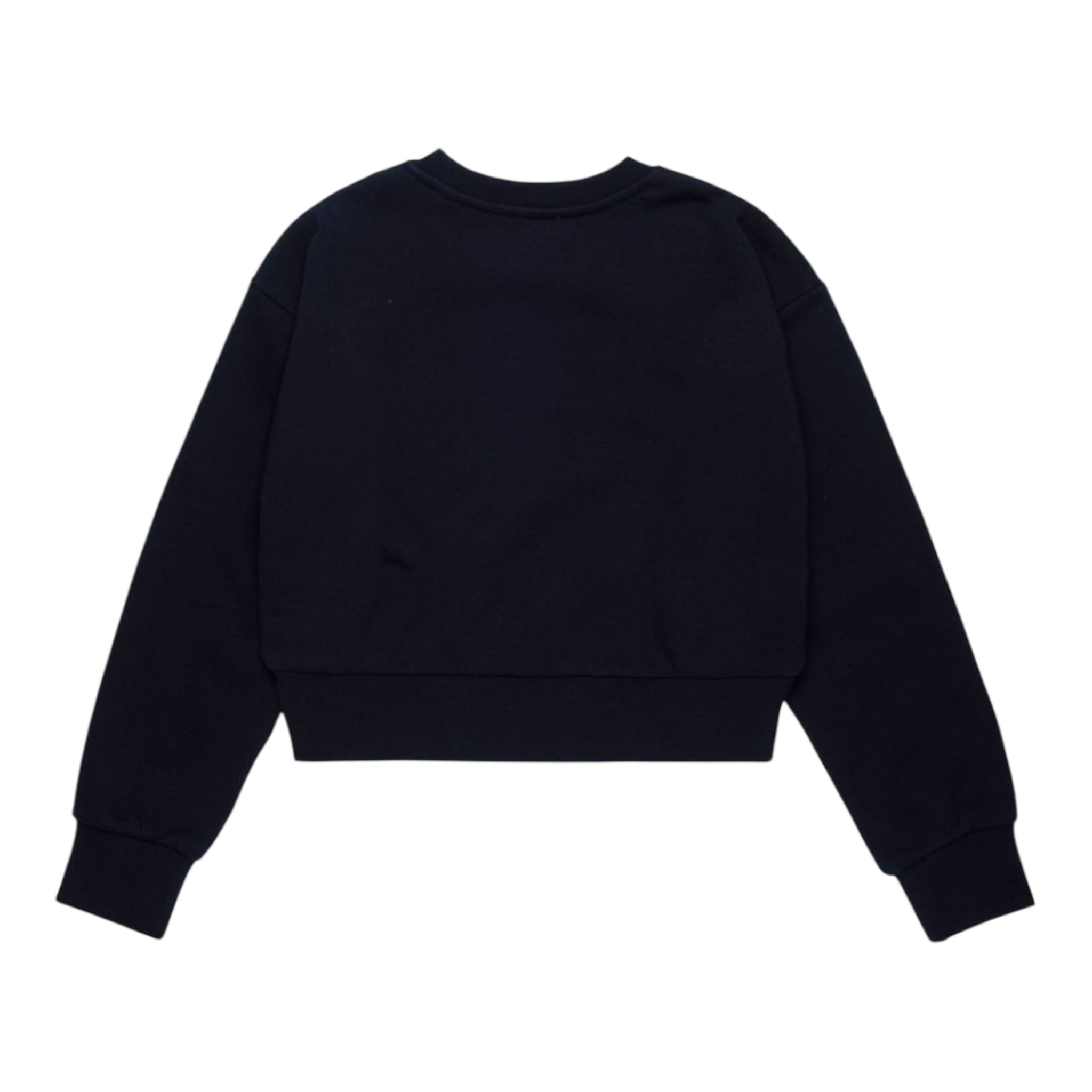 Diesel Felpa Chiusa Girocollo Tinta Unita con Logo per Bambina J01826 NERO DIESEL 