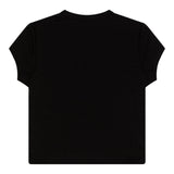 Diesel T-Shirt Girocollo tinta unita con Logo Nero per Bambina J01830XXXX NERO DIESEL 