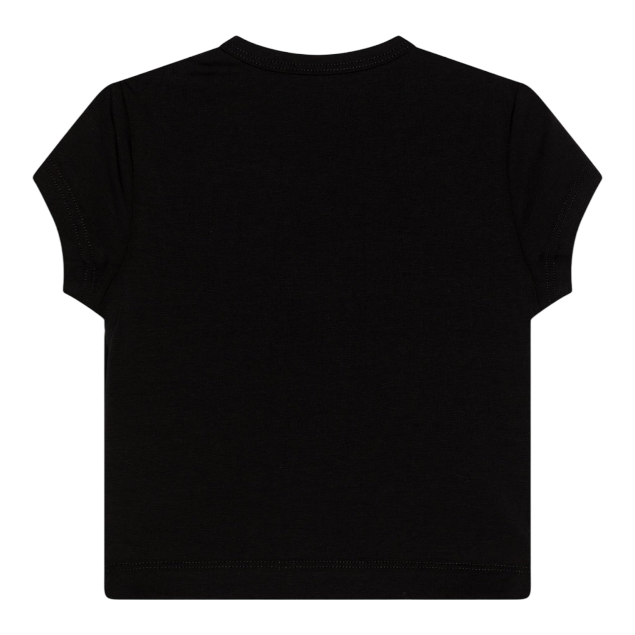 Diesel T-Shirt Girocollo tinta unita con Logo Nero per Bambina J01830XXXX NERO DIESEL 