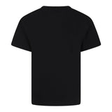 Diesel T-Shirt Girocollo Tinta Unita con Logo per Bambina J02022XX NERO DIESEL 