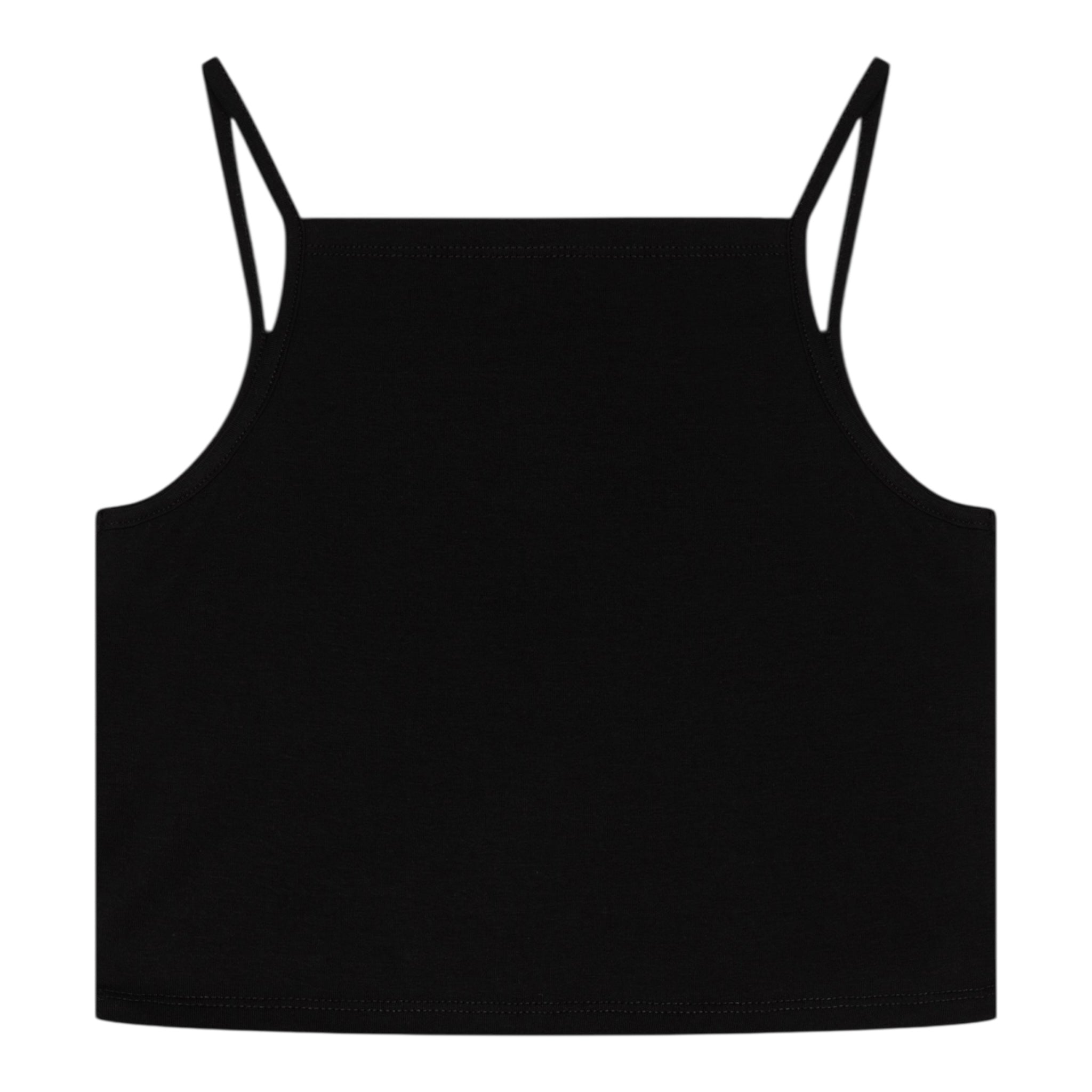 Diesel Canotta Bretelline Tinta Unita con Stampa Brillantinata per Bambina J02201 NERO DIESEL 