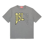 Diesel T.Shirt Girocollo Tinta Unita con Logo per Bambino J02228X GRIGIO DIESEL 