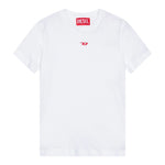 Diesel T-Shirt Girocollo Tinta Unita con Stampa per Bambino J02237X BIANCO DIESEL 