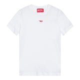 Diesel T-Shirt Girocollo Tinta Unita con Stampa per Bambino J02237X BIANCO DIESEL 