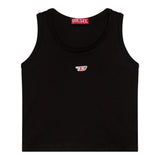Diesel Canotta Tinta Unita con Logo per Bambina J02238 NERO DIESEL 