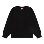 Diesel Felpa Chiusa Girocollo Tinta Unita con Logo per Bambino J02274 NERO DIESEL 