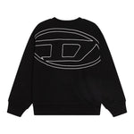 Diesel Felpa Chiusa Girocollo Tinta Unita con Logo per Bambino J02274 NERO DIESEL 