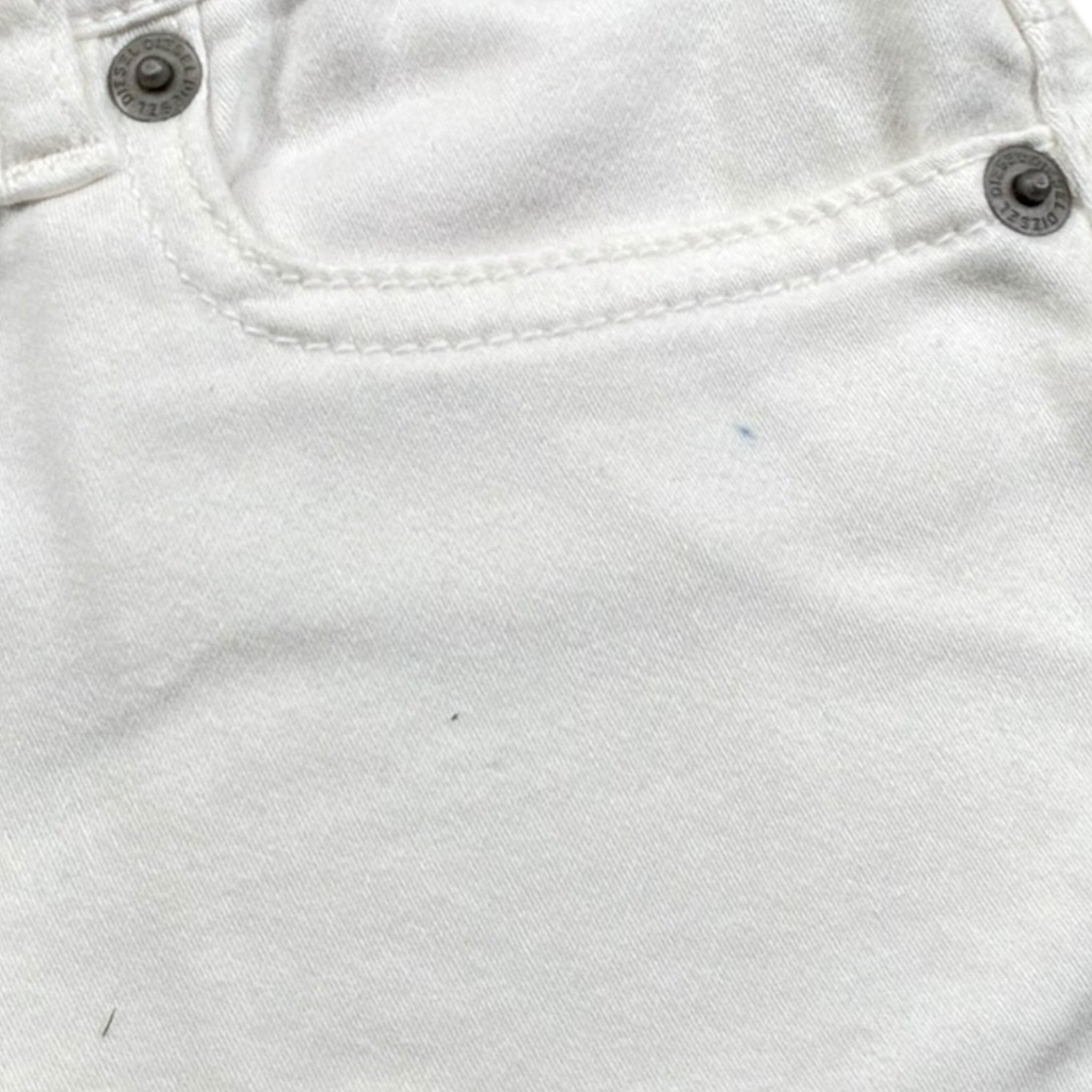 Diesel Bermuda In Denim Tinta Unita Girovita Regolabile per Bambino K00362J BIANCO DIESEL 