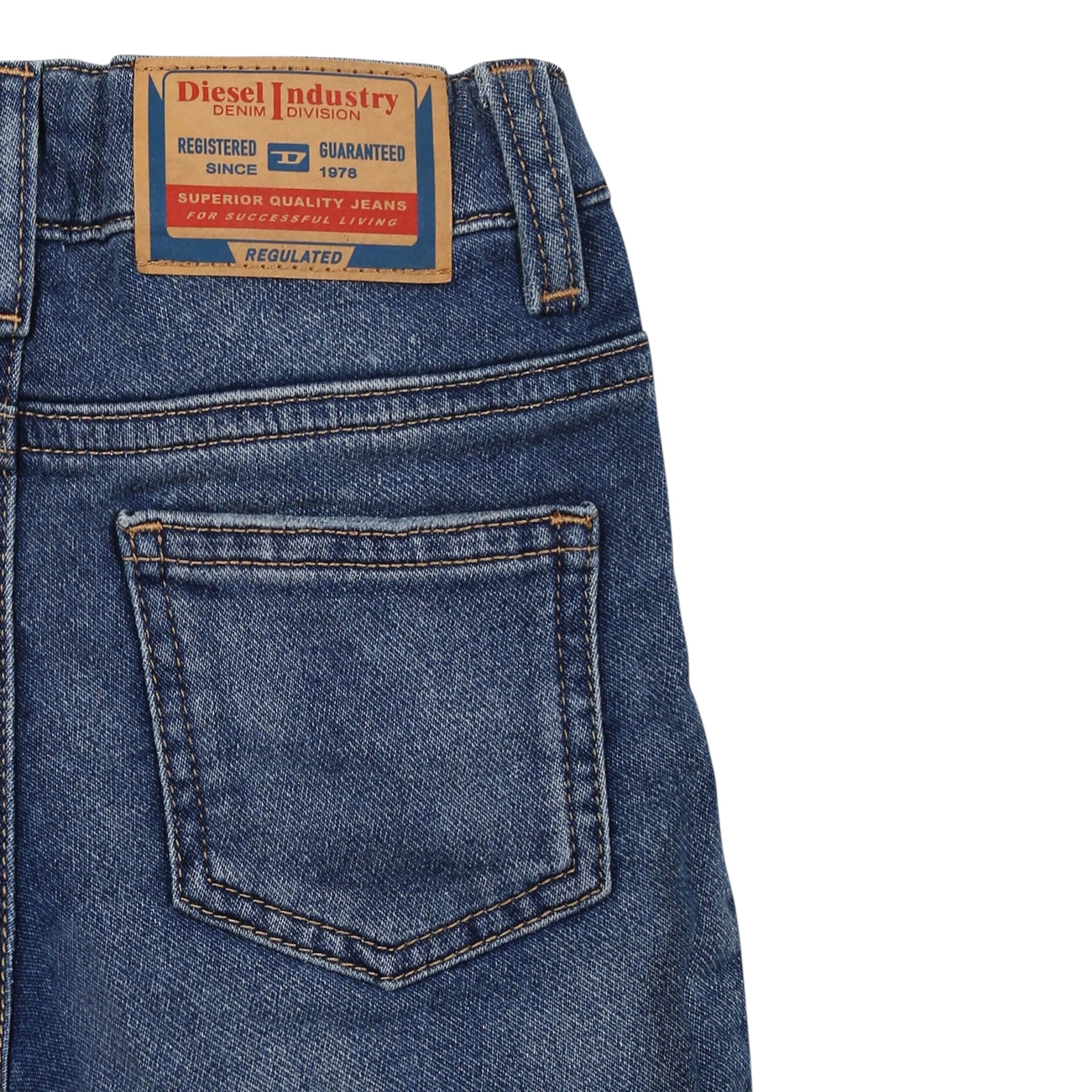 Diesel Bermuda In Denim tinta unita Blu per Neonato K00363 BLU DIESEL 