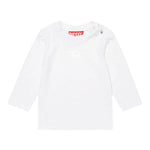 Diesel Shirt Girocollo Tinta Unita con Stampa per Neonato K00563 BIANCO DIESEL 