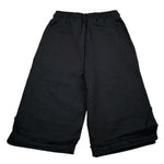 Disclaimer Bermuda Felpa tinta unita con Logo Nero per Bambino 23EDK53814 NERO DISCLAIMER 