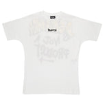 Disclaimer Tshirt Girocollo tinta unita con Stampa Bianco per Bambino 25EDK5431 BIANCO DISCLAIMER 