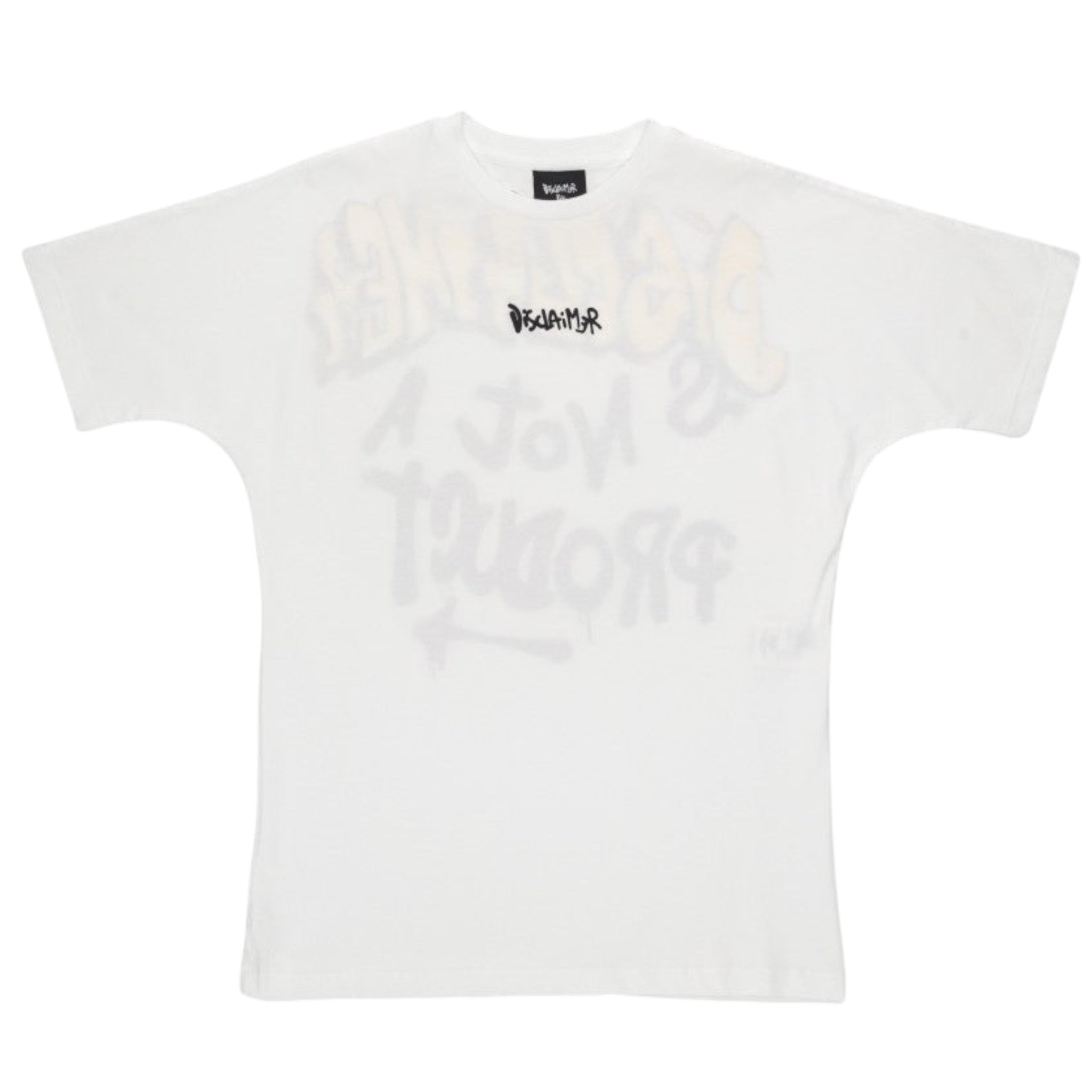 Disclaimer Tshirt Girocollo tinta unita con Stampa Bianco per Bambino 25EDK5431 BIANCO DISCLAIMER 