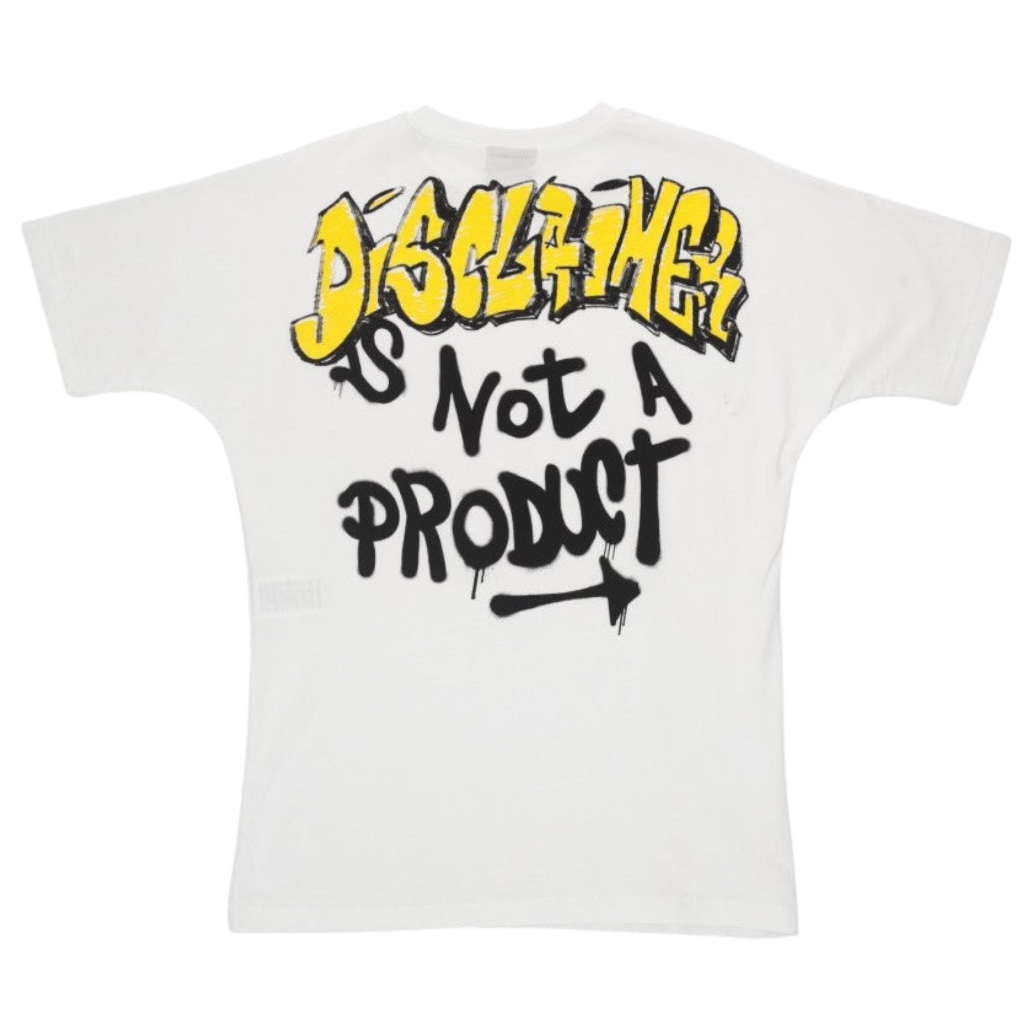 Disclaimer Tshirt Girocollo tinta unita con Stampa Bianco per Bambino 25EDK5431 BIANCO DISCLAIMER 