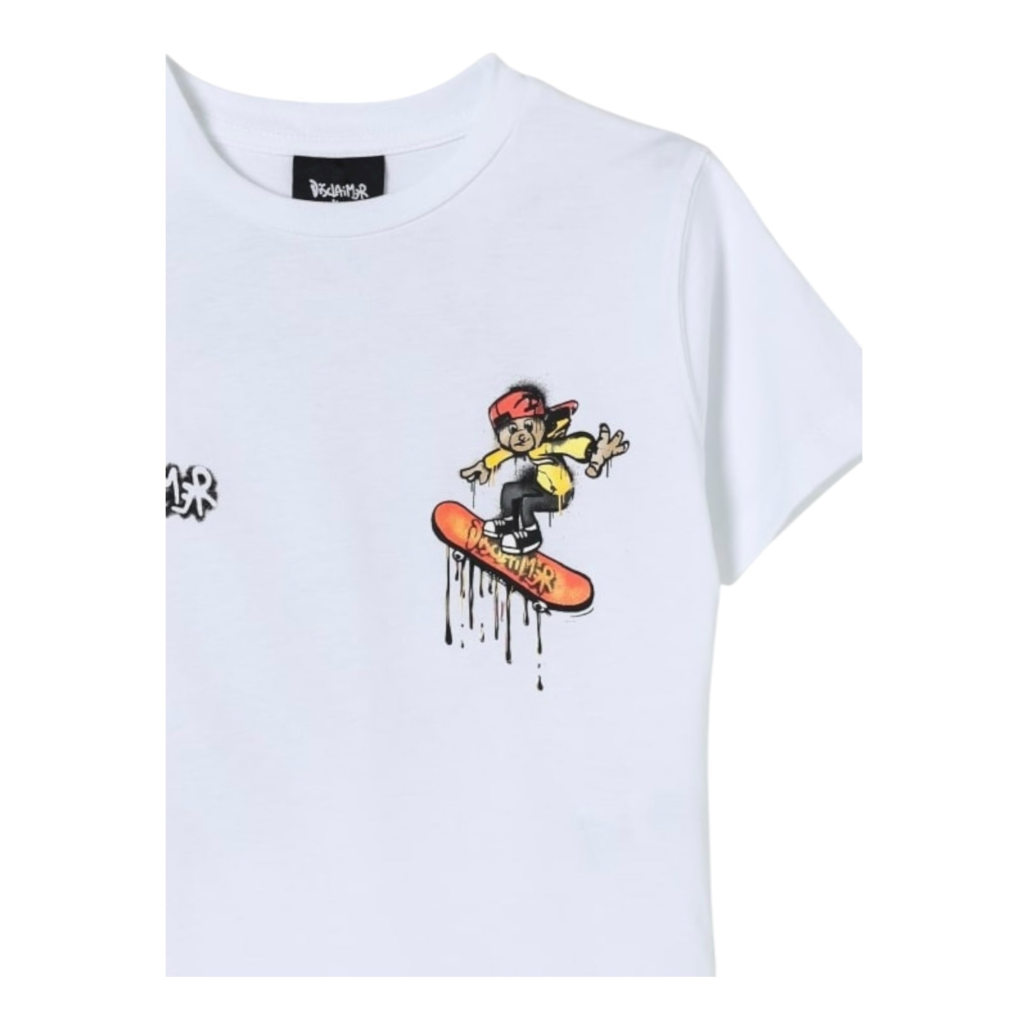 Disclaimer T-Shirt Girocollo Tinta Unita con Stampa per Bambino 25EDK58410 BIANCO DISCLAIMER 