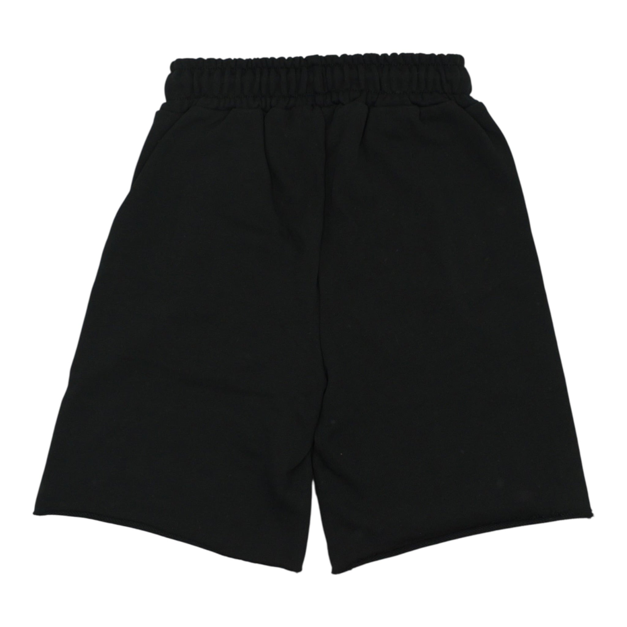 Disclaimer Bermuda tinta unita con Stampa Nero per Bambino 25EDK58412X NERO DISCLAIMER 
