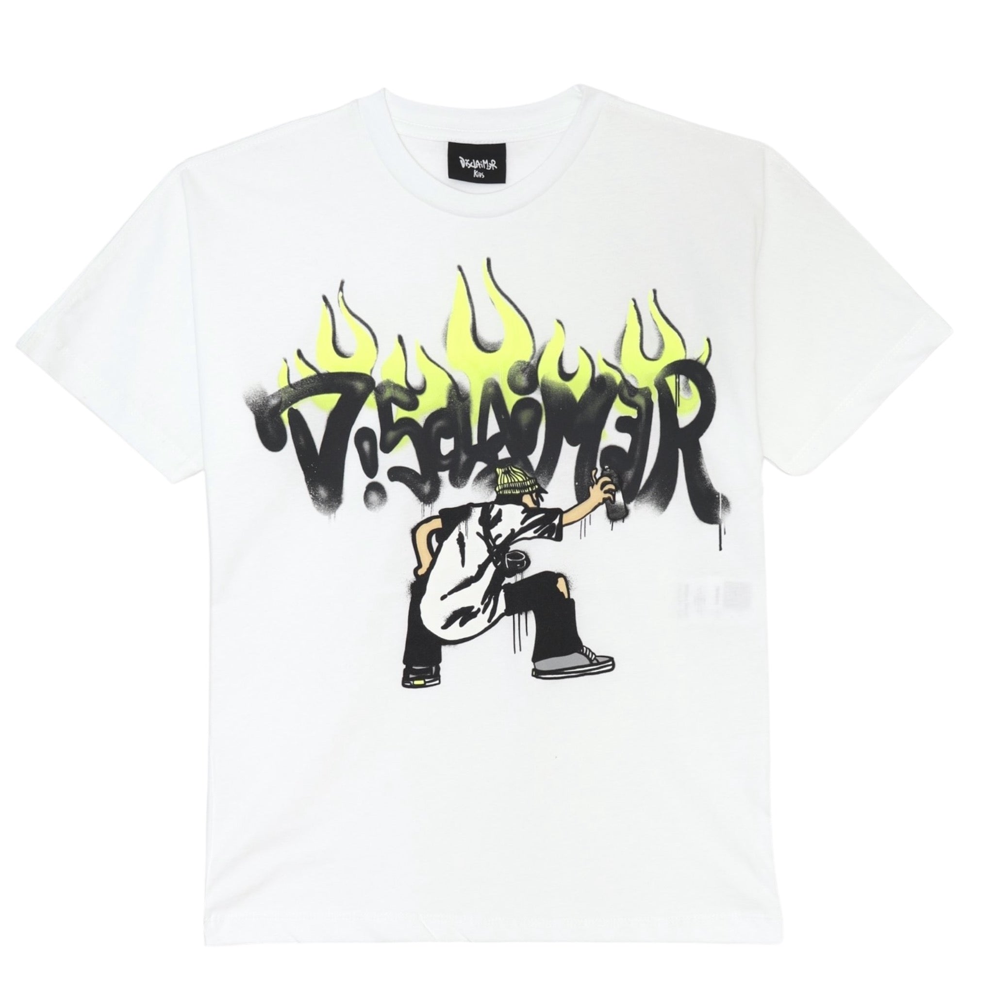 Disclaimer T-Shirt Girocollo tinta unita con Stampe Bianco per Bambino 25EDK58419XX BIANCO DISCLAIMER 