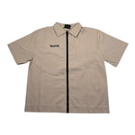 Disclaimer Camicia Mezza Manica Tinta Unita con Zip per Bambino 25EDK58456 BEIGE DISCLAIMER 