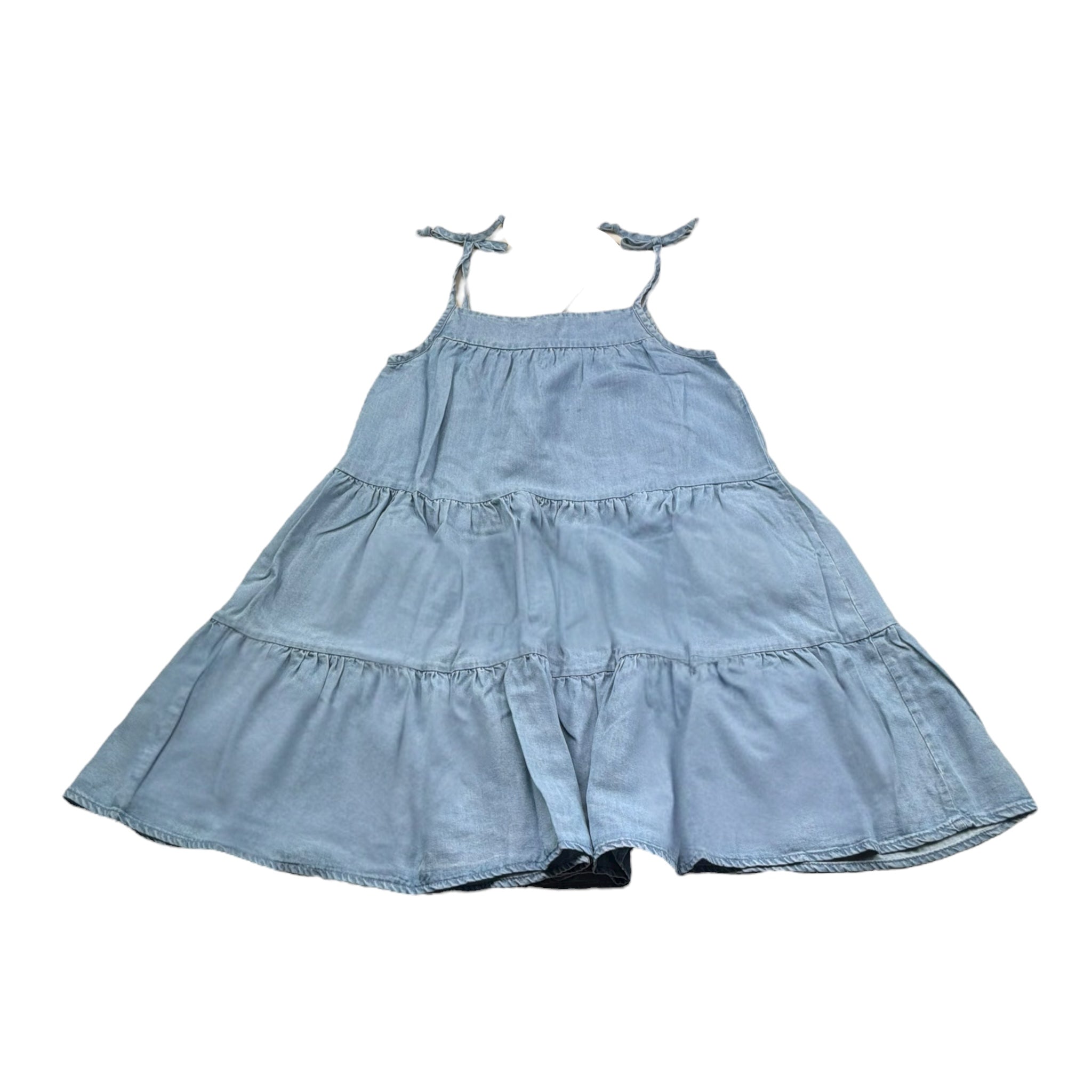 Dixie Abito Tinta Unita con Bretelle per Bambina AB99F50G39 AZZURRO DIXIE 