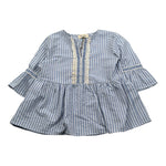 Dixie Camicia Mezza Manica Fantasia A Righe Azzurro per Bambina CC30271G500 AZZURRO DIXIE 
