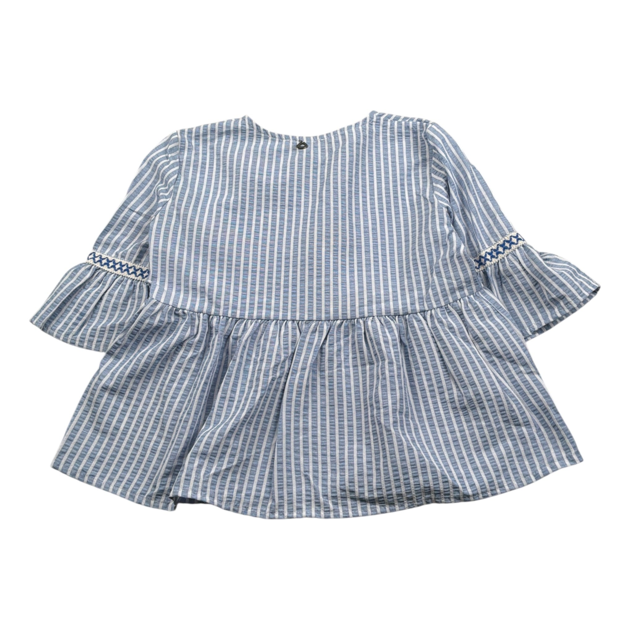 Dixie Camicia Mezza Manica Fantasia A Righe Azzurro per Bambina CC30271G500 AZZURRO DIXIE 