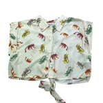 Dixie Camicia Giromanica Tinta Unita con Stampa per Bambina CC72364G74 PANNA DIXIE 