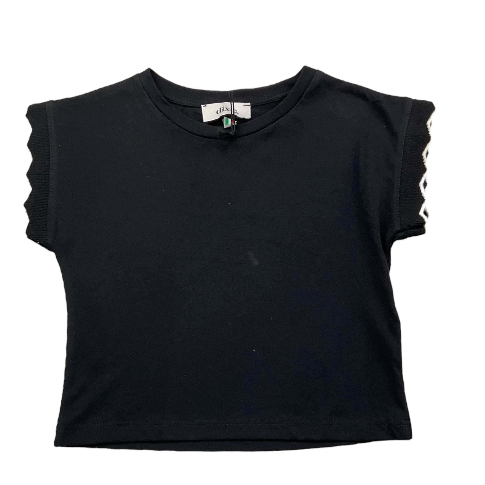 Dixie T-Shirt Girocollo Tinta Unita per Bambina MB44030G74 NERO DIXIE 