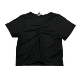 Dixie T-Shirt Tinta Unita Modello Crop per Bambina MBB4070G74 NERO DIXIE 