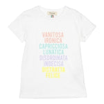 Dixie T-Shirt Tinta Unita Girocollo con Stampa per Bambina MBC5030G39 BIANCO DIXIE 