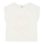 Dixie T-Shirt Tinta Unita Girocollo con Stampa per Bambina MBC7030G50 BIANCO DIXIE 