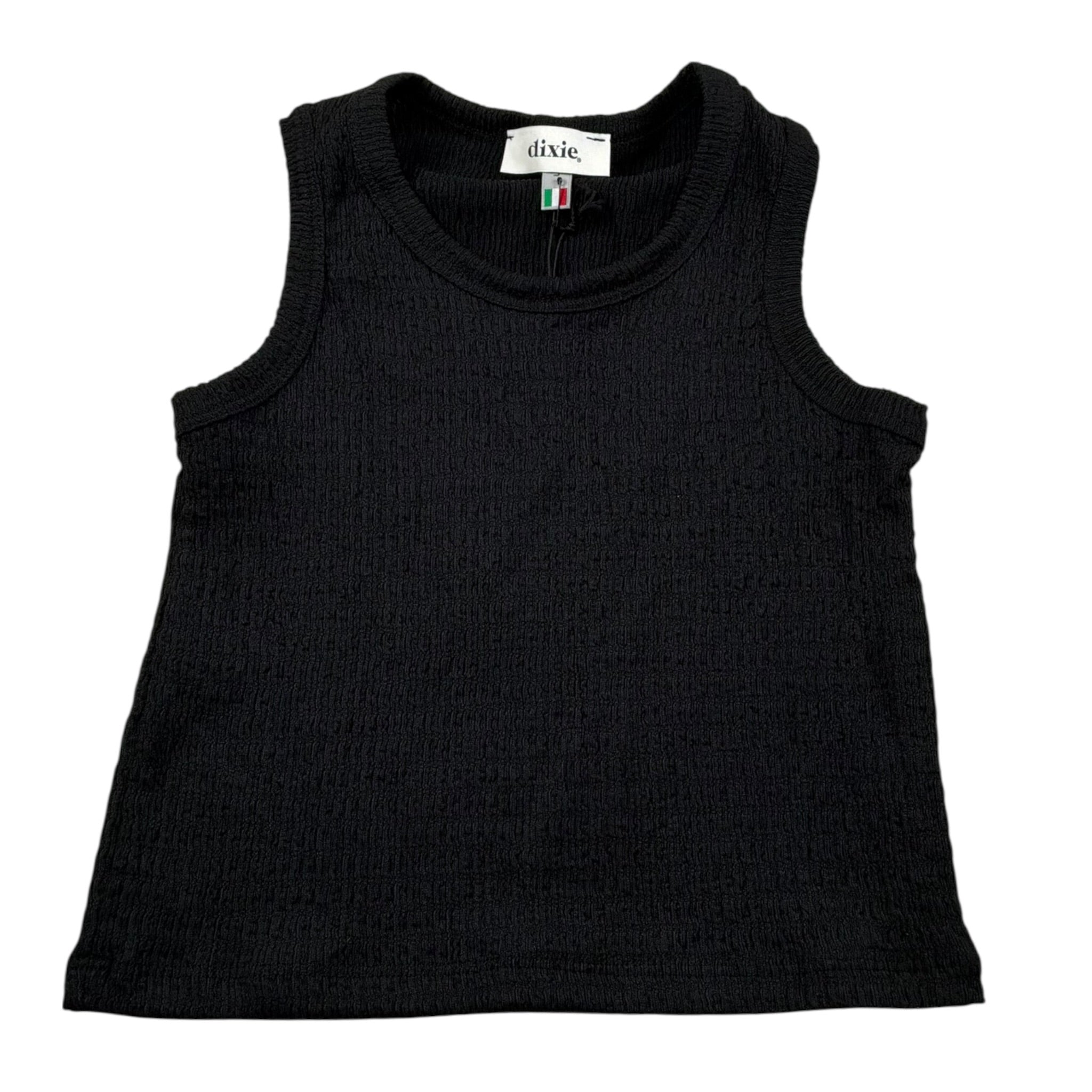 Dixie Canotta Girocollo Tinta Unita per Bambina MO07032G74X NERO DIXIE 