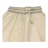Dnj Pantalone Tinta Unita con Elastico In Vita In Contrasto per Bambino PFD5102J PANNA DNJ 