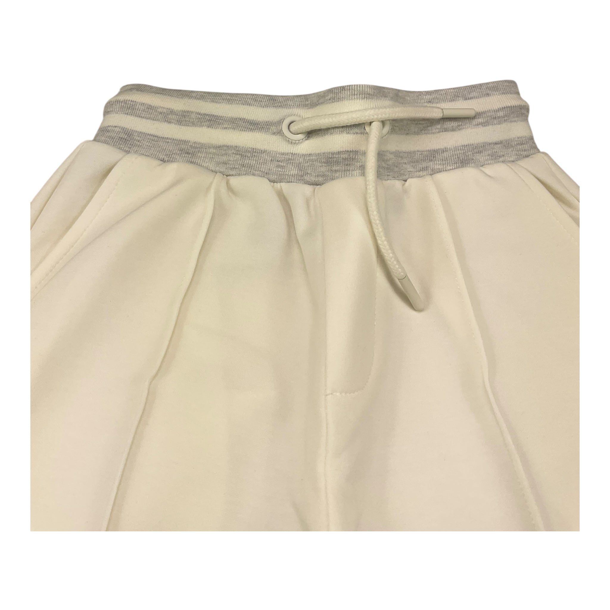 Dnj Pantalone Tinta Unita con Elastico In Vita In Contrasto per Bambino PFD5102J PANNA DNJ 