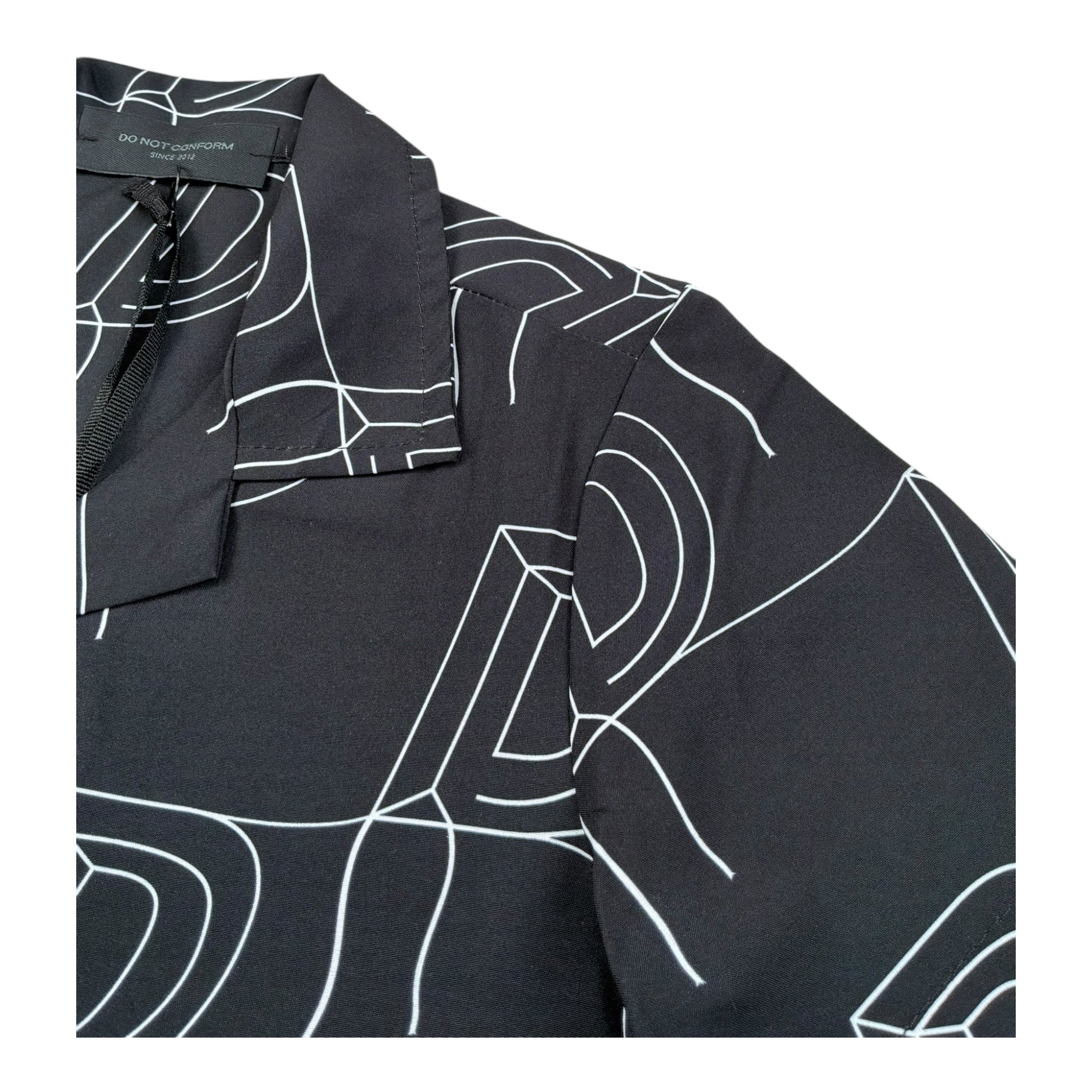 Do Not Conform Camicia Mezza Manica Tinta Unita Stampa Fantasia per Neonato DCAN NERO DO NOT CONFORM 