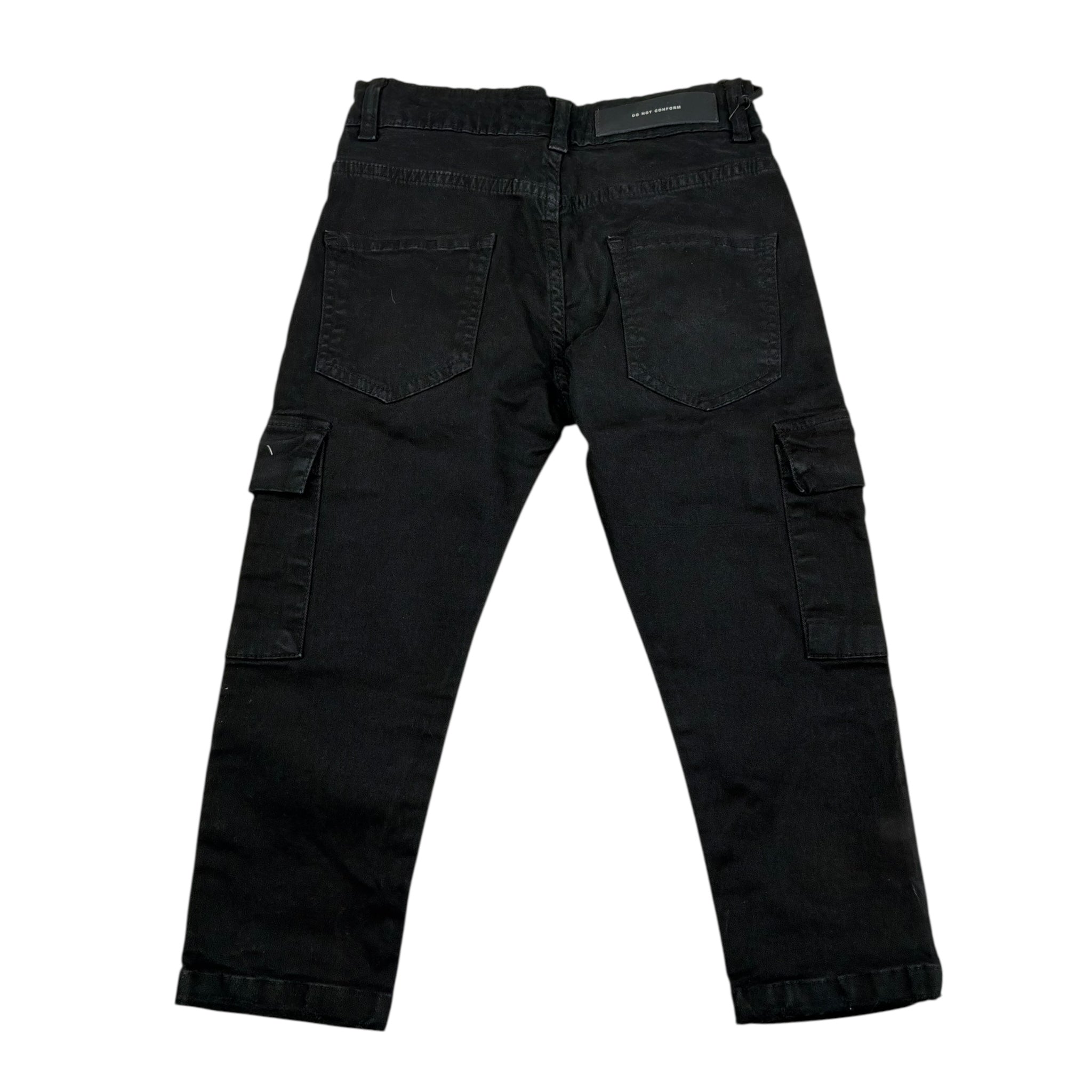 Do Not Conform Pantalone Tinta Unita con Girovita Regolabile per Bambino PT05 NERO DO NOT CONFORM 