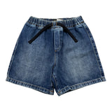 Dolce & Gabbana Short In Denim Tinta Unita con Stampa per Neonata L13Q60 BLU DOLCE & GABBANA 