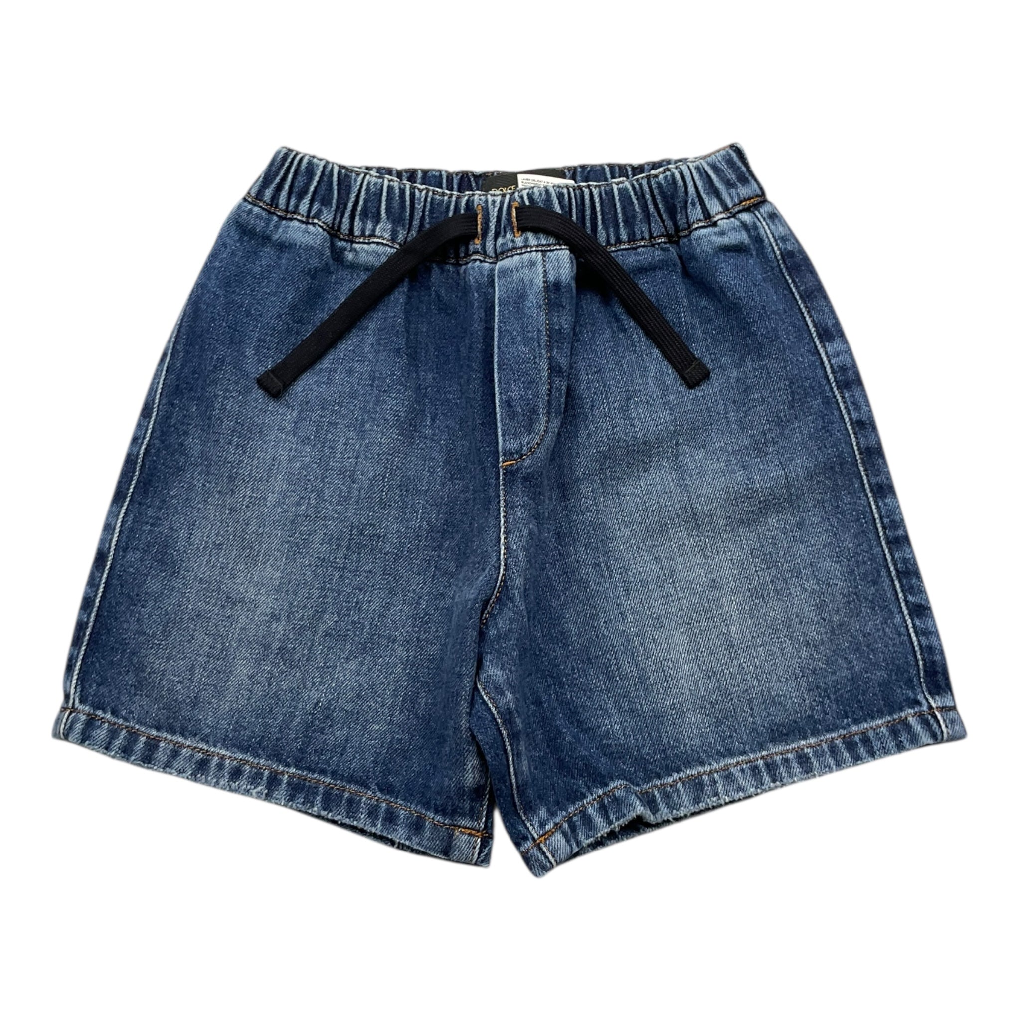 Dolce & Gabbana Short In Denim Tinta Unita con Stampa per Neonata L13Q60 BLU DOLCE & GABBANA 