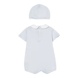 Dolce & Gabbana Set Pagliaccetto-Cappello Tinta Unita per Neonato L1JO7K AZZURRO DOLCE & GABBANA 