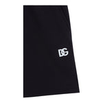 Dolce & Gabbana Bermuda In Tuta Tinta Unita con Logo per Bambino L4J1U6 BLU DOLCE & GABBANA 