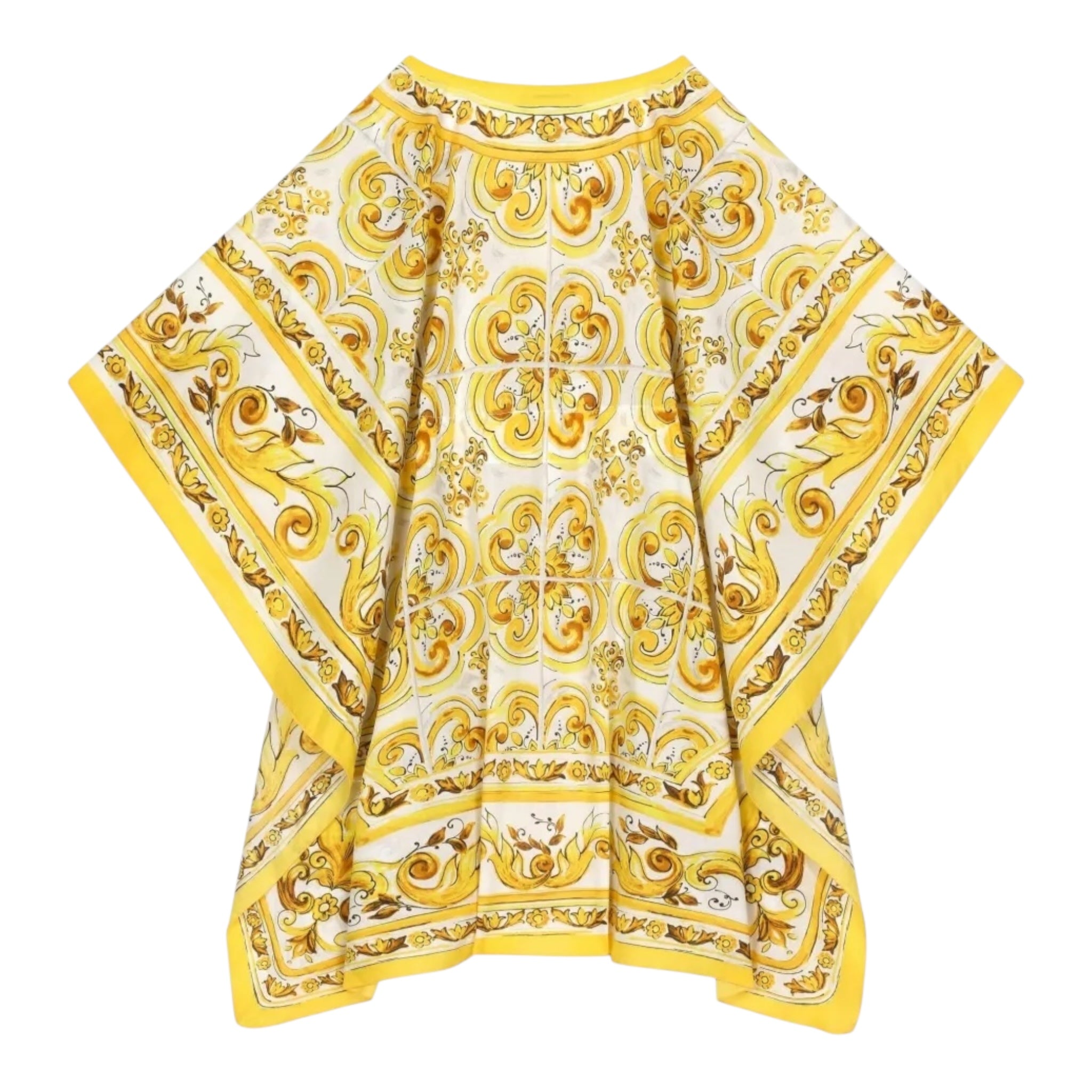 Dolce & Gabbana Camicia Modello Kimono Tinta Unita con Fantasia per Bambina LB7A17 BIANCO DOLCE & GABBANA 