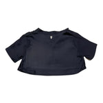 Dondup Camicia Modello Crop Tinta Unita Mezza Manica per Neonata DFCA038N BLU DONDUP 