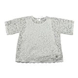 Dondup Camicia Mezza Manica Ricamata con Canotta per Bambina SFCA028 BIANCO DONDUP 